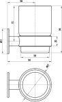 RAV Slezák - RIO INOX - Koupelnový doplněk Držák kartáčků skleněný, Nikl - kartáčovaná RIA0201IN RIA0201IN