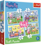 Trefl Puzzle Peppa Pig - Vzpomínky na prázdniny 4v1 (12,15,20,24 dílků) - Trefl