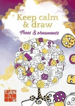 Keep calm draw Trees and ornaments (antistresové omalovánky)
