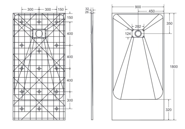 BESCO - Obdélníková sprchová vanička VEXO - černá - Barva - Černá , Nožičky k vaně - Bez nožiček, Rozměr A - 180, Rozměr B - 90 VEXOOBD1890B