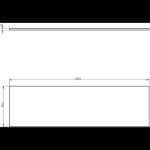 MEXEN/S - Orio koupelnová skříňka pod umyvadlo 160 cm s deskou, 2 zásuvky, grafit mat 91A10-16047-2-BFFC66