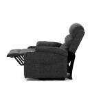 Polohovací křeslo, elektrické kabelové ovládání, šedá, látka, TV-S8348 GREY2