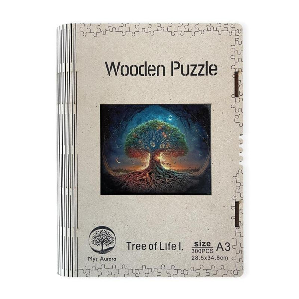 Dřevěné puzzle WOODEN strom života I. - 300 dílků