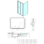 POLYSAN - EASY obdélníkový sprchový kout 900x1000, skládací dveře, L/P varianta, čiré sklo EL1990EL3415