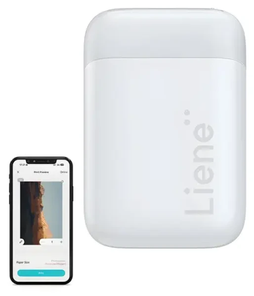 Liene Pearl bílá / Přenosná fototiskárna / 2x3" / Bluetooth 5.0 / USB-C (KW001-65016)