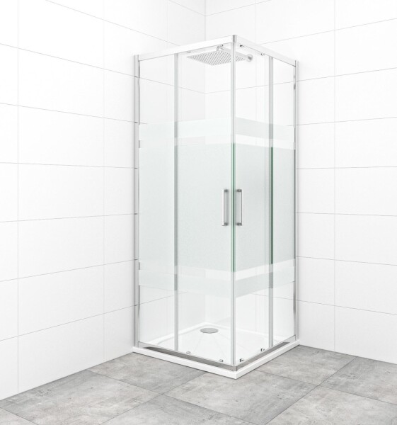 Sprchový kout čtverec 80x80 cm SAT TEX SATBKTEXQ80CRS SATBKTEXQ80CRS