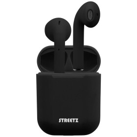 STREETZ TWS-0003 In Ear Headset Bluetooth® stereo černá Dálkový ovladač, headset, Nabíjecí pouzdro