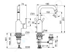 HANSA - Vantis Style Elektronická umyvadlová baterie, bateriové napájení, matná černá 5460220933