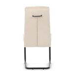 Židle jídelní, taštičkové pružiny v sedáku, madlo na opěráku, krémová látka, černý kov