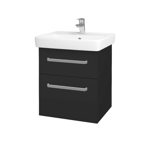 Dřevojas - Umyvadlová skříňka Q MAX SZZ2 55 - N03 Graphite / Úchytka T01 / N03 Graphite 198121A