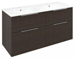 SAPHO - CIRASA umyvadlová skříňka s dvojumyvadlem 121x66x46cm, borovice rustik CR121-1616-21