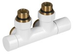 AQUALINE - R-START připojovací sada ventilů pro středové připojení, bílá SR230W