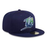 New Era Pánská kšiltovka Tampa Bay Rays MLB 2025 Batting Practice 59FIFTY Fitted Velikost: 7 1/8