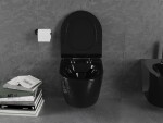 MEXEN/S - WC předstěnová instalační sada Fenix XF-F s mísou WC Lena + sedátko softclose, černá lesk 68030224070