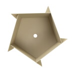 Ferm Living Kovový květináč Fragma Cashmere Medium, béžová barva, kov