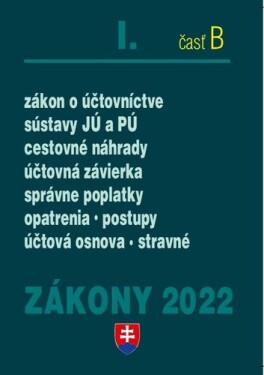 Zákony I-B/2022 účtovné Zákony