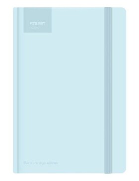Blok A5, 100l, 80g, linkovaný - Pastel Blue s gumou