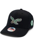 Mitchell & Ness Pánská kšiltovka Philadelphia Eagles NFL Black Out Sidepatch Classic Red Stretch-Snap