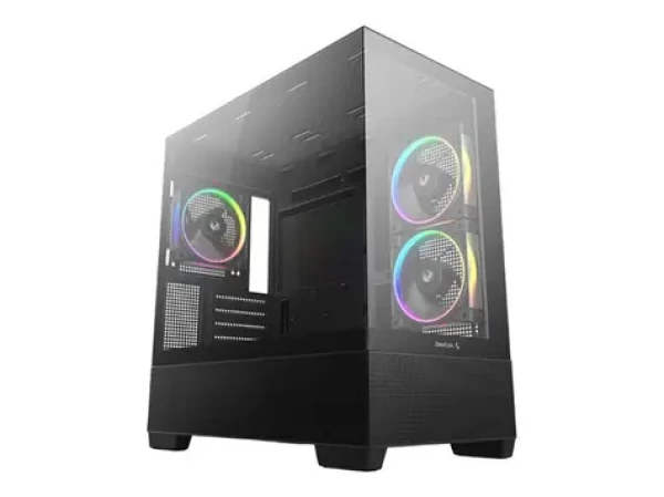 Deepcool CG380 3F černá / Skříň PC / Midi tower / mATX / ARGB / 2× temperované sklo (R-CG380-BKAGM3-G)