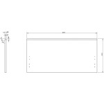 MEXEN - Rivel čelo pro koupelnovou skříňku reliéf 90 x 43,5, grafit mat 91A20-0900-470-1-66