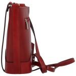 Módní dámská kožená crossbody kabelka Elvire, červená