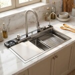 REA - Multifunkční ocelový dřez 10 v 1 Alonzo Brush Nickel ZLE-06420