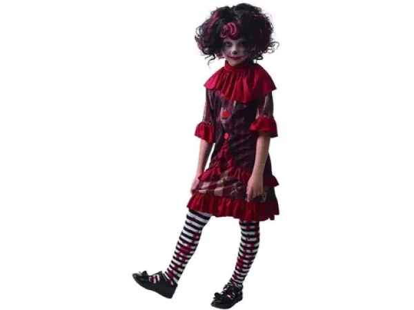 MaDe 09290 - Šaty na karneval - strašidelný klaun, 130 - 140 cm