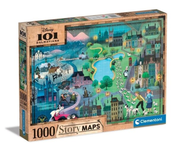 Puzzle Disney mapa 101 Dalmatinů