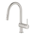 GROHE - Minta Dřezová baterie s výsuvnou sprškou, supersteel 32321DC2