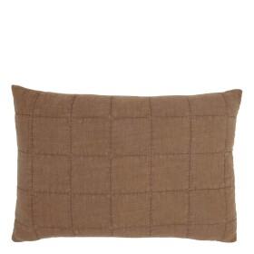 Chic Antique Prošívaný povlak na polštář Aix Vintage Clay 40 × 60 cm, hnědá barva, textil