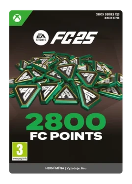 XSX EA SPORTS FC 25: 2800 bodů / El. licence / Sportovní / Angličtina / od 3 let / DLC pro Xbox Series (7F6-00844)