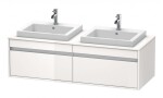 DURAVIT - Ketho Umyvadlová skříňka 43x140x55 cm, 2 zásuvky, lesklá bílá KT6797B2222