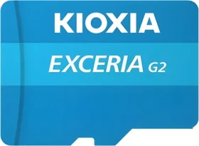 KIOXIA EXCERIA G2 microSDXC 128GB + adaptér / Class 10 / UHS-I U3 / A1 / V30 / čtení: 100MBs / zápis: 50MBs (LMEX2L128GG2)