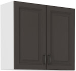 Horní skříňka Stilo 80 G-72 2F Barva korpusu: Bílá, Barva dvířek: Grafit
