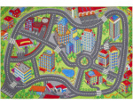 Dětský koberec 100x150 cm, motiv silnice ve městě
