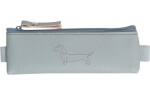 Penál etue mini s gumou na diář Sausage Dog light gray 20x4cm