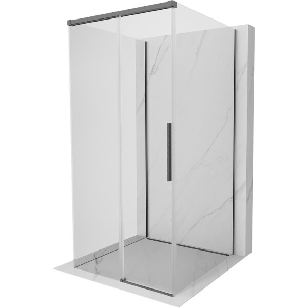MEXEN/S - Rox-3S sprchový kout 3 stěnný , posuvný 100 x 100, transparent, grafit kartáčovaná 8C2-100-100-66-00-3S