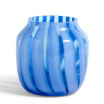 HAY Skleněná váza Juice Wide Light Blue, modrá barva, sklo