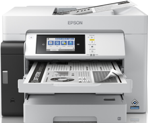 EPSON EcoTank Pro M15180 bílá / Inkoustová multifunkce černobílá / 4800 x 1200 dpi / A4 / Ethernet / USB / Wi-Fi (C11CJ41406)