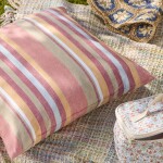 Ib Laursen Bavlněný povlak na polštář Multuciloured Stripes 50 × 50 cm, multi barva, textil