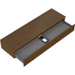 MEXEN/S - Rivel koupelnová skříňka pod umyvadlo 160 cm s deskou, 1 šuplík, reliéf , ořech 91A20-16023-1-BFC86
