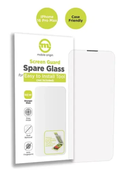 Mobile Origin Screen Guard Spare Glass Case Friendly pro Apple iPhone 16 Pro Max / náhradní sklo pro instalační sadu (SGA-SP-i16ProMax)