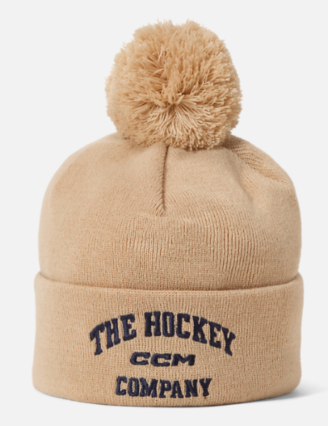 Pánská zimní CCM čepice Athleisure Pom Knit Oat Milk