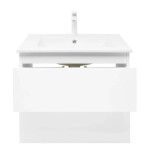 Koupelnová skříňka s keramickým umyvadlem SAT B-Way 59x50x45 cm bílá lesk BWAY260WU4B2 BWAY260WU4B2