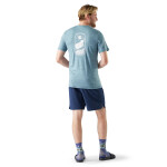 Pánské merino tričko s krátkým rukávem SMARTWOOL Men's Merino Hemp Blend Peak Pints Short, Dusty Teal velikost: L