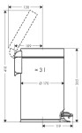 HANSGROHE - AddStoris Odpadkový koš 3 l, Soft Close, kartáčovaný černý chrom 41775340