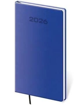 Diář 2026 týdenní kapesní A6 Soft - modrá