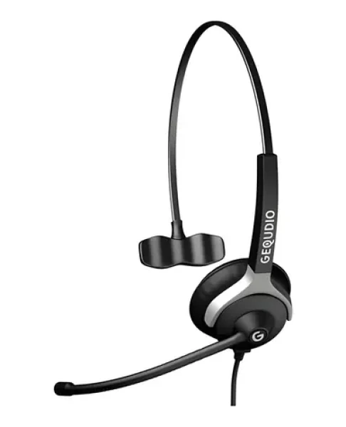 GEQUDIO Headset 1-Ohr černá / Headset / Mono / USB / Redukce hluku (WA9007)
