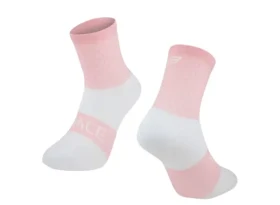 Force Trace cyklistické ponožky růžová/bílá vel. L-XL (42-47)