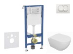 GEBERIT - Duofix Set předstěnové instalace, klozetu Oudee a sedátka softclose, tlačítko Delta, bílá SANI11CA3128B